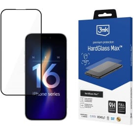 Wzmocnione szkło hartowane 3mk HardGlass Max do iPhone 16 5903108588911