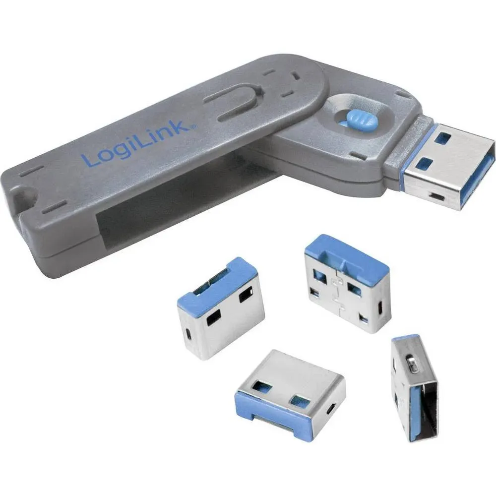 Blokada portów USB x4 z kluczem LogiLink AU0043 | Sklep ITnes.pl - IT for BUSINESS