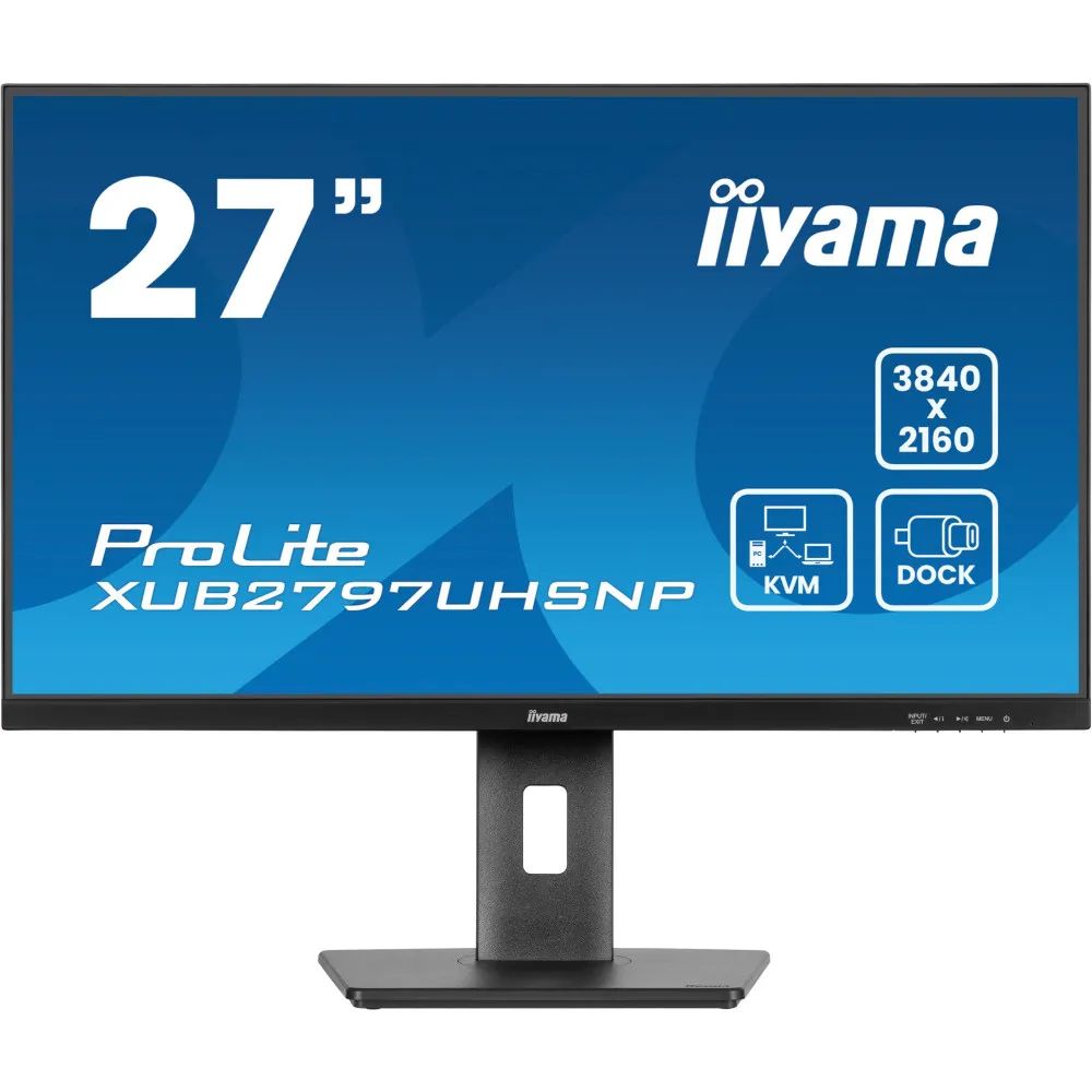 Monitor iiyama ProLite XUB2797UHSNP-B1, 27", 3840x2160 (4K), 60Hz, IPS, 4 ms, pivot, USB-C, Czarny | Sklep ITnes.pl, IT for BUSI