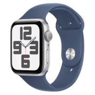 Smartwatch Apple Watch SE 2 gen MXED3ET/A - 40mm, GPS, srebrne aluminium północ z paskiem sportowy w kolorze denim, M|L
