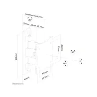 Uchwyt ścienny Neomounts by Newstar Flat Screen Wall Mount 10-27" FPMA-W810 - Srebrny