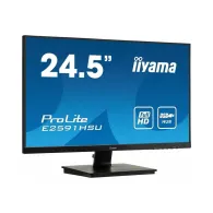 Monitor iiyama ProLite E2591HSU-B1, 24,5", 1920x1080 (FHD), 75Hz, TN, FreeSync, 1 ms, Czarny | Sklep ITnes.pl, IT for BUSINESS