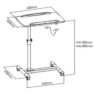 Wózek na kółkach do laptopa, projektora Maclean MC-671 | Sklep ITnes.pl - IT for BUSINESS