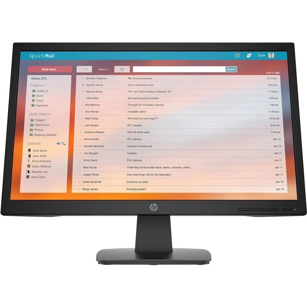 Monitor HP P22va G4 453D2AA, 21,5", 1920x1080 (FHD), 60Hz, LCD, 8 ms, Czarny | Sklep ITnes.pl, IT for BUSINESS