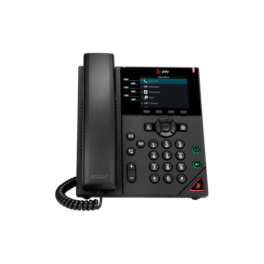 Telefon IP Poly VVX 350 6-Line IP Phone and PoE-enabled 89B68AA Telefon IP Poly VVX 350 6-Line IP Phone and PoE-enabled 89B68AA