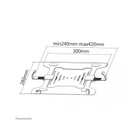 Uchwyt do laptopa Neomounts by Newstar Notebook Holder NOTEBOOK-V200 - VESA 75x75, 100x100, Czarny