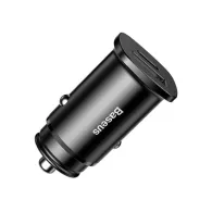 Ładowarka samochodowa Baseus Square metal A+C 30W PPS Car Charger BS-C15C CCALL-AS01 - USB-A, USB-C, 30W, QC4.0+, PD 3.0, Czarna