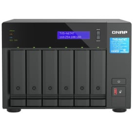 Serwer NAS QNAP Tower TVS-H674T-I5-XS - Tower/Intel Core i5-12400/64 GB RAM/84 TB/6 wnęk