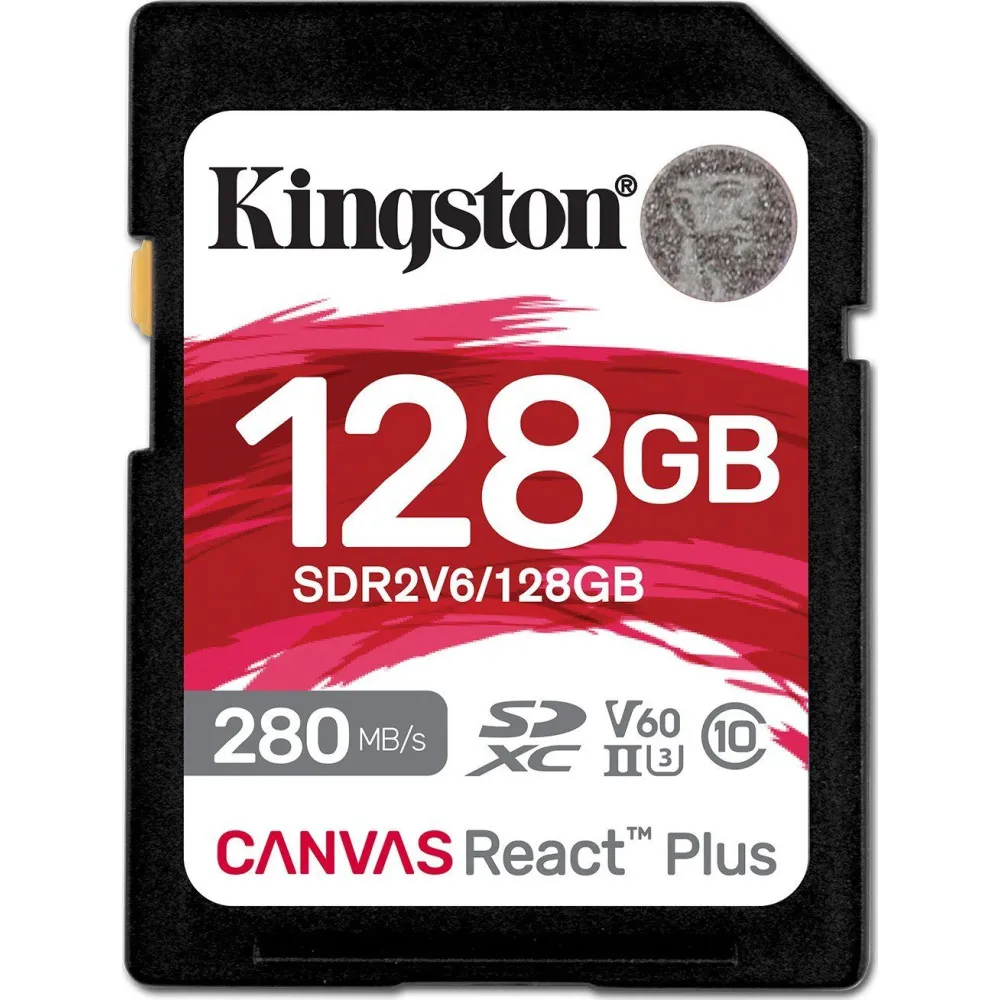 Karta pamięci Kingston Canvas React Plus SDXC 128 GB SDR2V6/128GB - UHS-II, V60