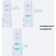 Ładowarka biurkowa Unitek P1228AWH01-EU 70W - 2x USB-A 2x USB-C, Biała