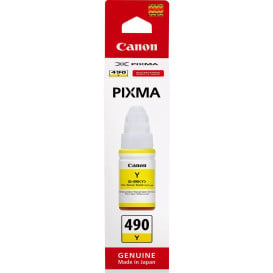 Butelka z tuszem Canon GI-490 Yellow 0666C001 - Oryginał, 7000 stron