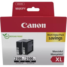 Dwupak tuszów Canon PGI-2500XL Black 9254B011 - Oryginał, 5000 zdjęć