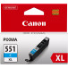 Tusz Canon CLI-551XL Cyan 6444B001 - Oryginał, 665 stron