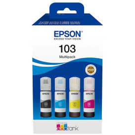 Zestaw tuszów Epson 103 EcoTank CMYK C13T00S64A - Oryginał, Czarny do 4500 stron, Kolor do 7500 stron