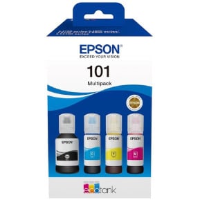 Zestaw tuszów Epson 101 EcoTank CMYK C13T03V64A - Oryginał, Czarny do 7500 stron, Kolor do 6000 stron