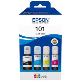 Zestaw tuszów Epson 101 EcoTank CMYK C13T03V64A - Oryginał, Czarny do 7500 stron, Kolor do 6000 stron