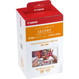 Zestaw Canon RP-108 z kolorowym atramentem i papierem 8568B001AA - 100 × 148 mm, 108 arkuszy