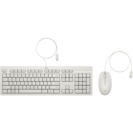 Zestaw klawiatury i myszy HP 225 Wired Mouse and Keyboard Combo White 86J24AA - Biały