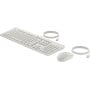 Zestaw klawiatury i myszy HP 225 Wired Mouse and Keyboard Combo White 86J24AA - Biały