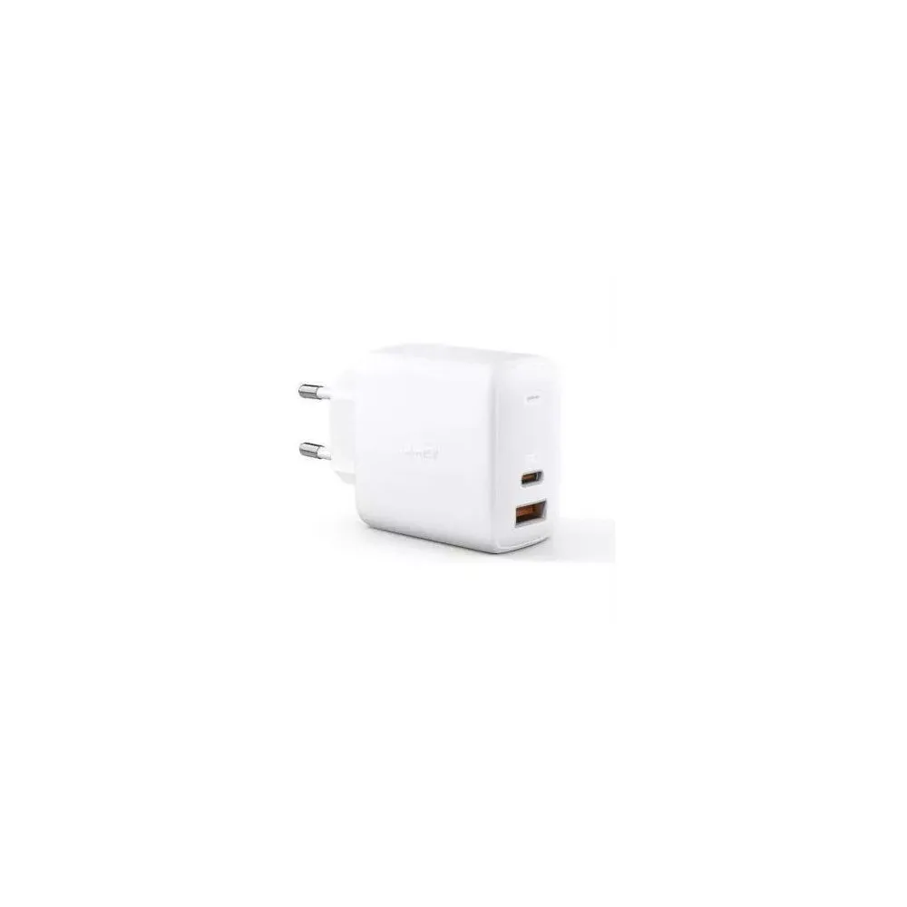 Ładowarka sieciowa AUKEY 65W PA-B3 WHITE - 1x USB-A, 1x USB-C, Power Delivery 5.4A 65W, Biała