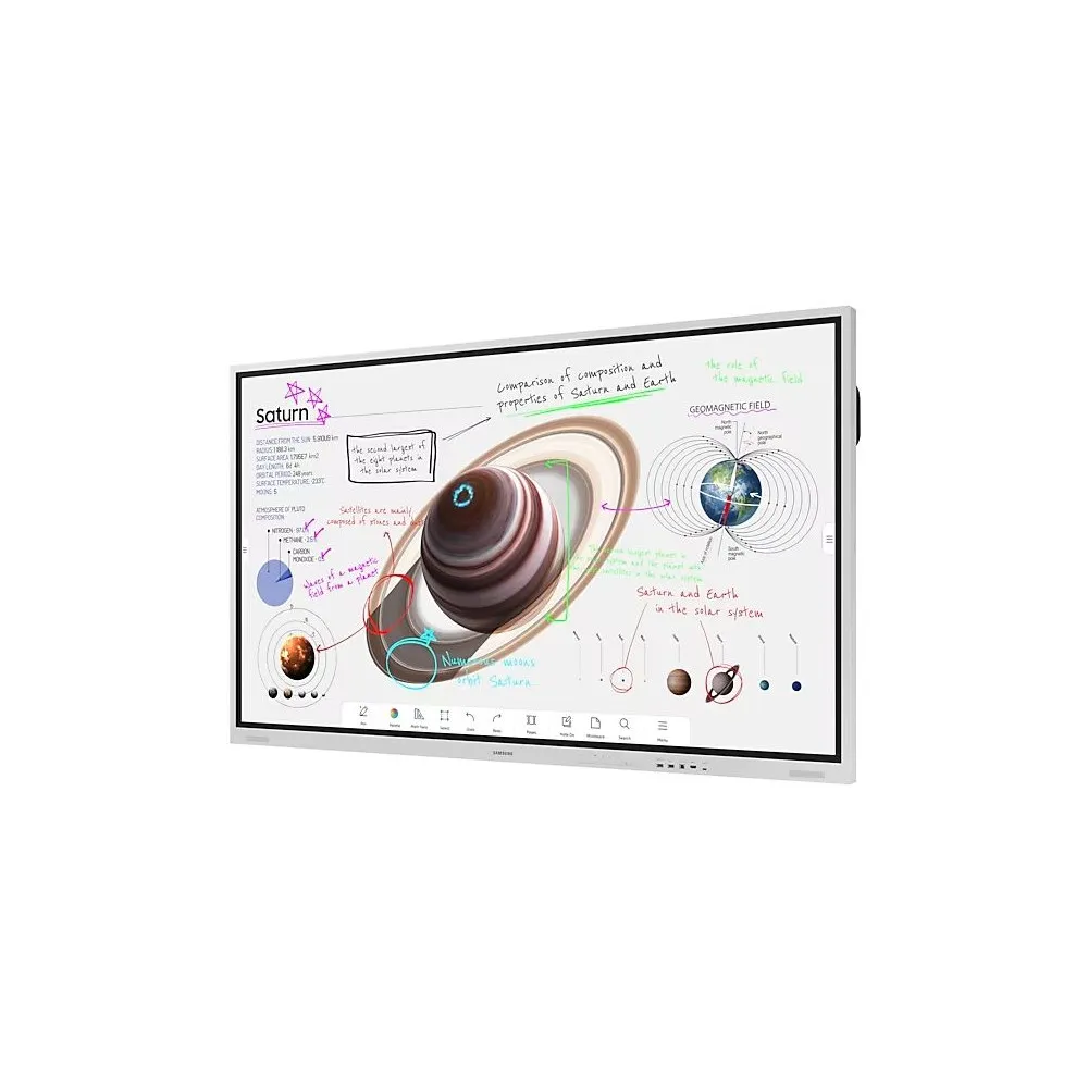 Zdjęcie produktu Monitor Samsung Flip Pro WM85B LH85WMBWLGCXEN - 85"/3840x2160 (4K)/75Hz/VA/8 ms/dotykowy/USB-C/Biaĺy