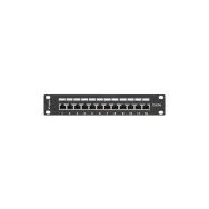 Lanberg PATCH PANEL 12 PORT 1U 10" EKRANOWANY KAT5E CZARNY - PPF5-9012-B | Sklep ITnes.pl - IT for BUSINESS