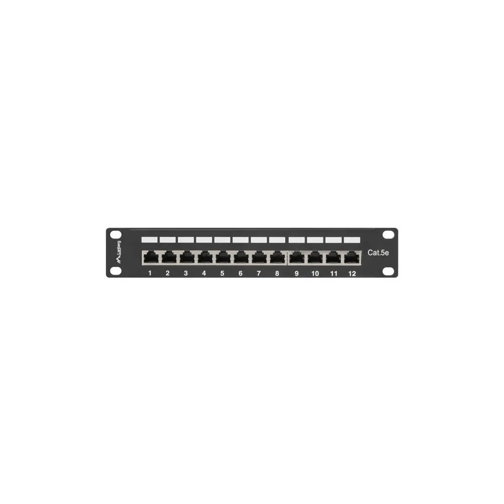Lanberg PATCH PANEL 12 PORT 1U 10" EKRANOWANY KAT5E CZARNY - PPF5-9012-B | Sklep ITnes.pl - IT for BUSINESS
