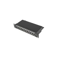 Lanberg PATCH PANEL 12 PORT 1U 10" EKRANOWANY KAT5E CZARNY - PPF5-9012-B | Sklep ITnes.pl - IT for BUSINESS
