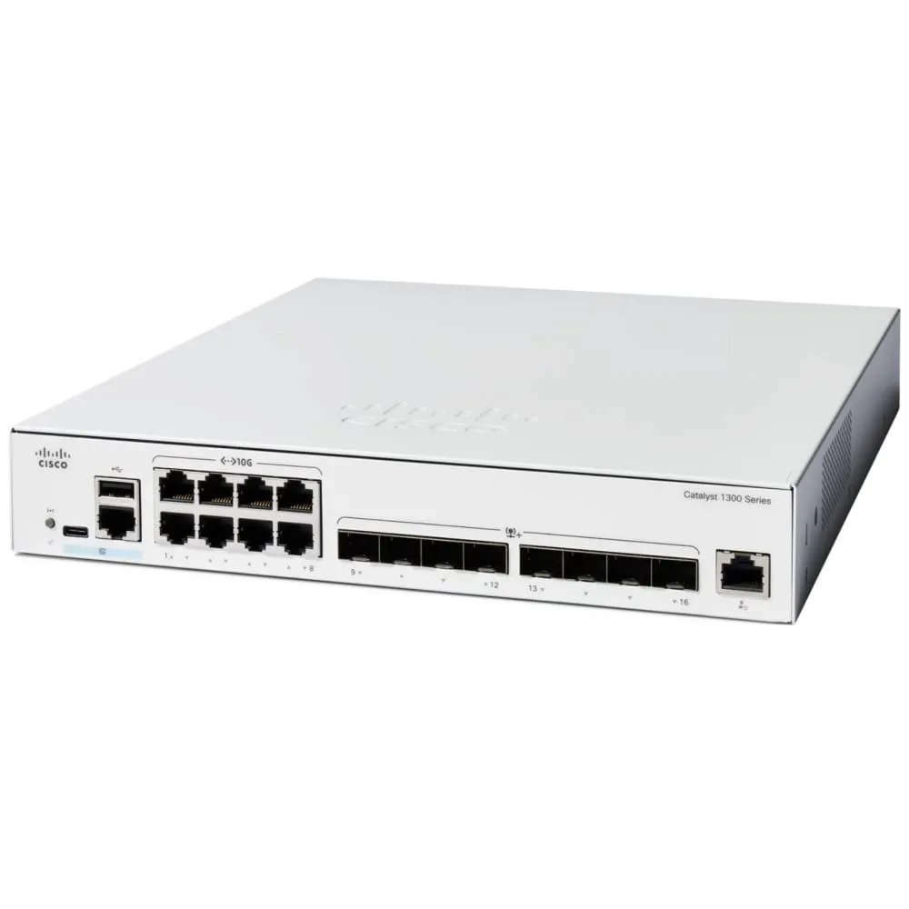 Switch zarządzalny Cisco Catalyst C1300-16XTS, 8x 10GbE RJ45, 8x 10GbE SFP+, 1x 1GbE management port | Sklep ITnes.pl, IT for BU
