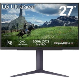 Monitor LG UltraGear 27GS85Q-B 27GS85Q-B.AEU - 27"/2560x1440 (QHD)/200Hz/Nano IPS/FreeSync/HDR/1 ms/pivot/Czarny