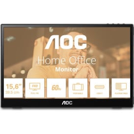 Monitor AOC 16T3EA - 15,6"/1920x1080 (Full HD)/60Hz/IPS/4 ms/pivot/Czarny