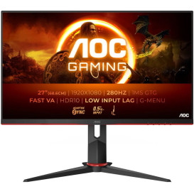 Monitor AOC Gaming 27G2ZN3/BK - 27"/1920x1080 (Full HD)/280Hz/Fast VA/HDR/1 ms/pivot/Czarny