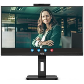 Monitor AOC 24P3CW - 23,8"/1920x1080 (Full HD)/75Hz/IPS/HDR/4 ms/pivot/kamera/USB-C/Czarny