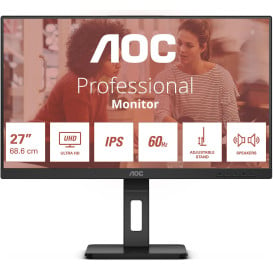 Monitor AOC U27E3UF - 27"/3840x2160 (4K)/60Hz/IPS/4 ms/pivot/Czarny