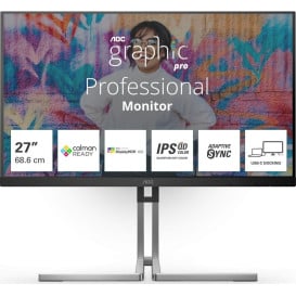 Monitor AOC Q27U3CV - 27"/2560x1440 (QHD)/75Hz/IPS/HDR/4 ms/pivot/USB-C/Czarny