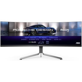 Monitor AOC Agon Pro PD49 - 49"/5120x1440/240Hz/32:9/zakrzywiony/OLED/HDR/0,03 ms/Srebrny