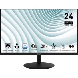 Monitor MSI PRO MP242A - 23,8"/1920x1080 (Full HD)/100Hz/IPS/FreeSync/1 ms/Czarny