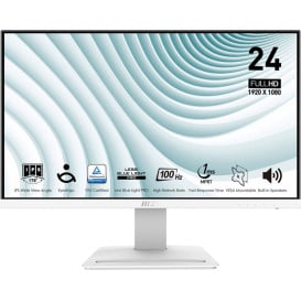 Monitor MSI PRO MP243XW - 23,8"/1920x1080 (Full HD)/100Hz/IPS/1 ms/Biały