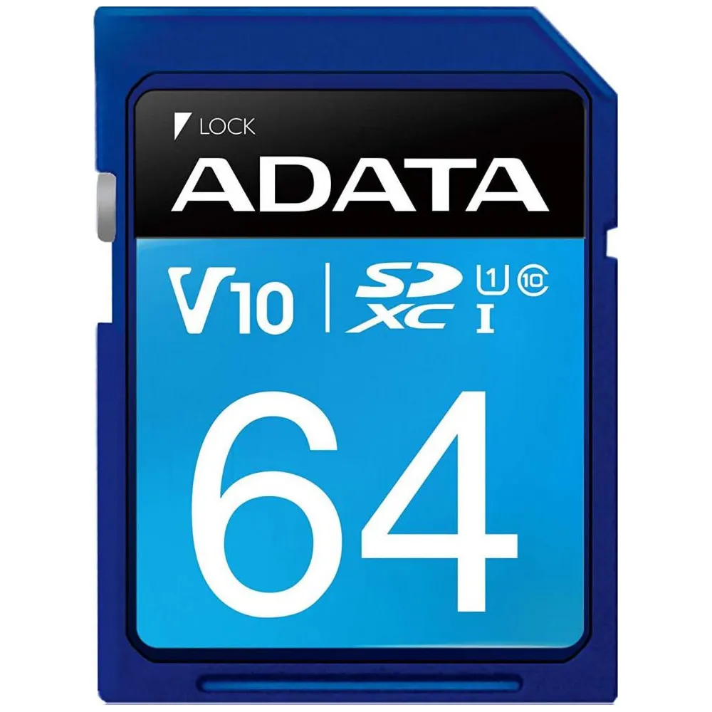 Karta pamięci ADATA Premier SDXC 64 GB Class 10 ASDX64GUICL10R - Niebieska - ASDX64GUICL10-R | Sklep ITnes.pl - IT for BUSINESS