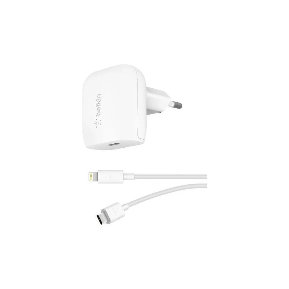 Ładowarka sieciowa Belkin 20W Charger + USB-C Lightning WCA003VF04WH -
