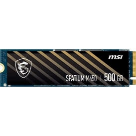 Dysk SSD 500 GB MSI Spatium M450 S78-440K190-P83 - 2280/PCI Express 4.0/NVMe/3600-2300 MBps