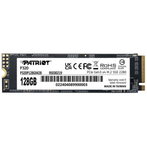 Dysk SSD 128 GB M.2 NVMe Patriot P320 P320P128GM28 - zdjęcie poglądowe 3