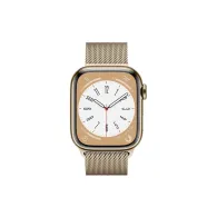 Smartwatch Apple Watch Series 8 45mm GPS + Cellular stal nierdzewna złoty z bransoletą mediolańską złotą - MNKQ3WB/A | Sklep ITn