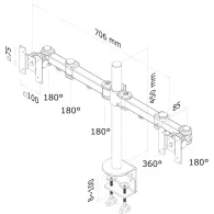 Uchwyt biurkowy do monitora Neomounts by Newstar Flat Screen Desk Mount 10-27 FPMA-D960D - Czarny