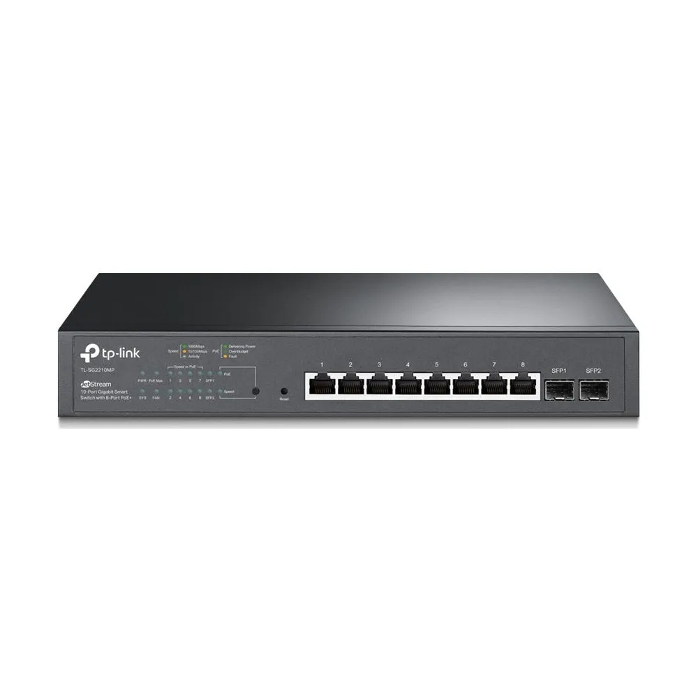 Switch zarządzalny TP-Link TL-SG2210MP, Desktop, 8 x LAN 10|100|1000 Mbps, PoE|PoE+, 2 x SFP | Sklep ITnes.pl, IT for BUSINESS Switch zarządzalny TP-Link TL-SG2210MP, Desktop, 8 x LAN 10|100|1000 Mbps, PoE|PoE+, 2 x SFP | Sklep ITnes.pl, IT for BUSINESS