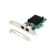 Karta sieciowa LAN Digitus DN-10132, 2x 100|1000Mbps RJ45, PCI-E, low profile | Sklep ITnes.pl, IT for BUSINESS
