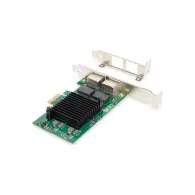 Karta sieciowa LAN Digitus DN-10132, 2x 100|1000Mbps RJ45, PCI-E, low profile | Sklep ITnes.pl, IT for BUSINESS