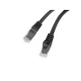 Patchcord Lanberg U/UTP PCU6-10CU-0025-BK - 0,25 m, kat. 6, Czarny