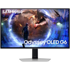 Monitor Samsung Odyssey OLED G6 G60SD LS27DG600SUXEN - 27"/2560x1440 (QHD)/OLED (Organic Light Emitting Diode)/FreeSync/0,03 ms/pivot/Srebrny