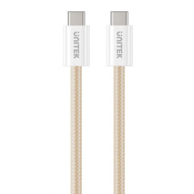 Kabel Unitek USB-C 100W PD C14141ACL01-1M - 1 m, Beżowy